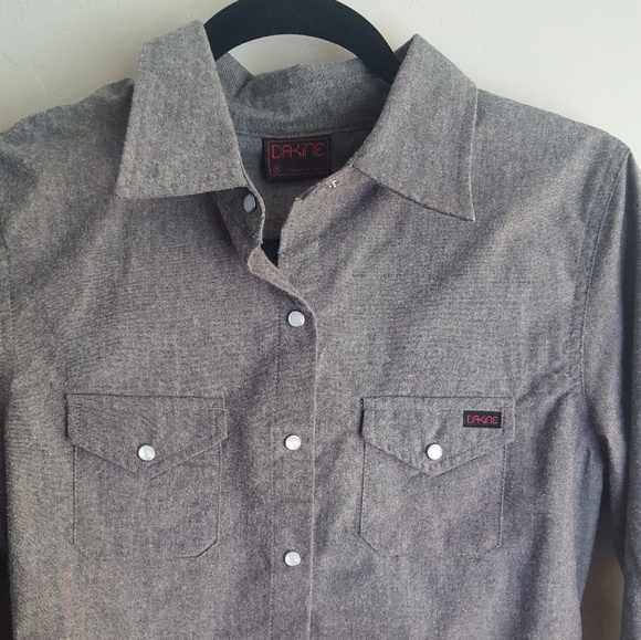 DaKine Izarra chambray button up pearl snap - Picture 2 of 6